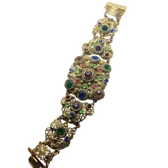 Vintage Spectacular Austro-Hungarian Jeweled Bracelet (A2207) - Picture 2 of 16